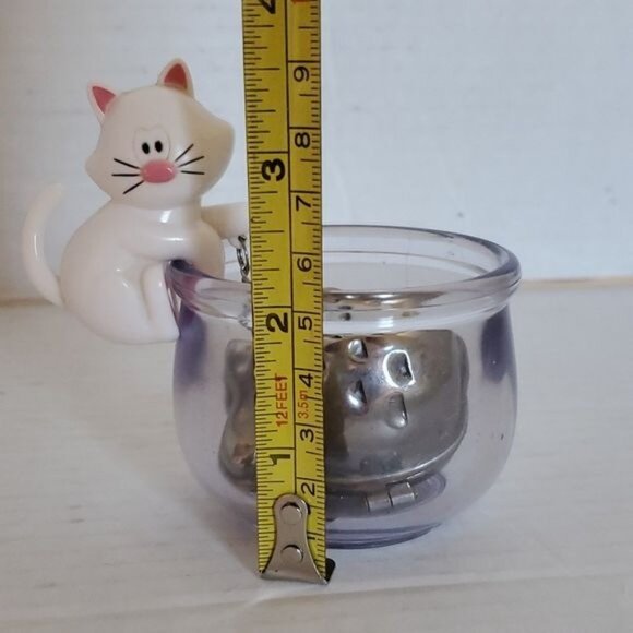 Josie Cat Hanging Loose Tea BALL Infuser Fish Bowl Dish - Picture 7 of 11